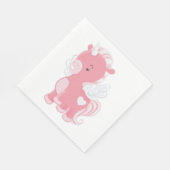 Serviette En Papier Unicorne rose mignonne (Coin)