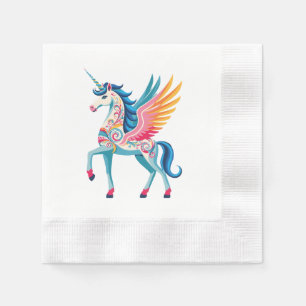 Serviette En Papier Unicorne torse