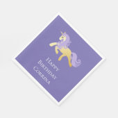 Serviette En Papier Unicorne violette or (Coin)