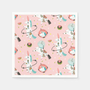 Serviette En Papier Unicornes