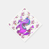 Serviette En Papier Unicornes arc-en-ciel (Coin)