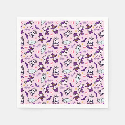 Serviette En Papier Unicornes d'Halloween (Devant)