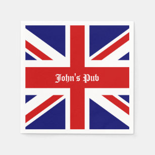 Serviette En Papier Union Jack a personnalisé le Pub britannique