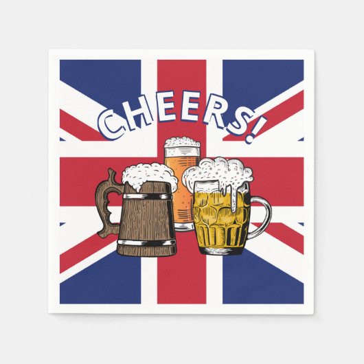 Serviette En Papier UNION JACK Great British Beer Paper (Devant)