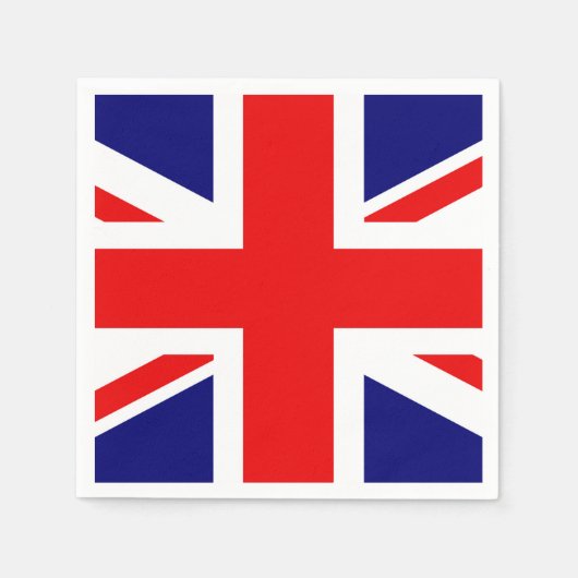 SERVIETTE EN PAPIER UNION JACK - LE DRAPEAU BRITANNIQUE (Devant)