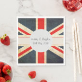 Serviette En Papier Union Jack Royal Mariage Cocktail Napkins (En situation)