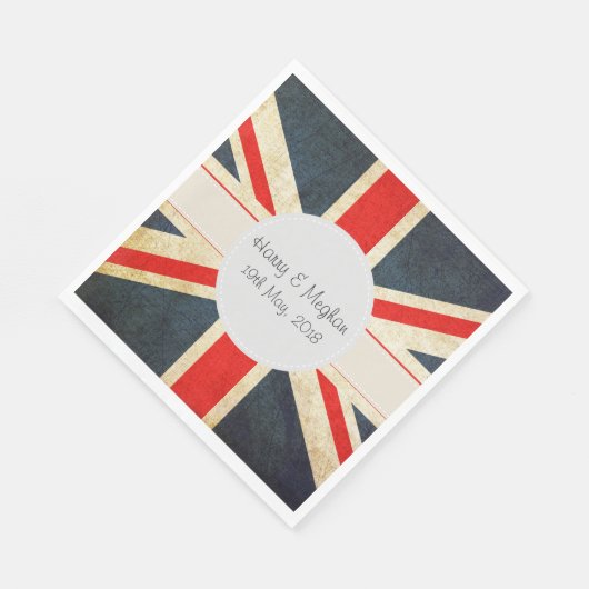 Serviette En Papier Union Jack Royal Mariage Cocktail Napkins (Coin)