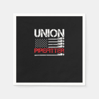 Serviette En Papier Union Pipefitter Union Fort États-Unis Drapeau amé