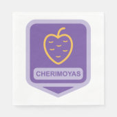 Serviette En Papier Unique Cherimoya Fruit Graphique Personnalisable (Devant)