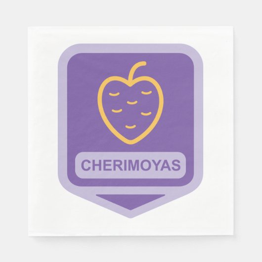 Serviette En Papier Unique Cherimoya Fruit Graphique Personnalisable (Devant)