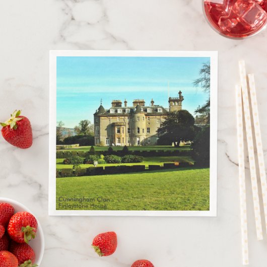 Serviette En Papier Unique Cunningham Scottish Clan Finlaystone House (En situation)