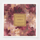 Serviette En Papier Unique Mariage d'or de Bourgogne serviettes person (Devant)