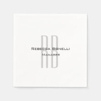 Unique Monogramme gris blanc moderne