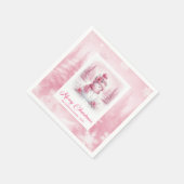 Serviette En Papier Unique Pink Snowman Kids Pinkmas Winter Scene Xmas (Coin)