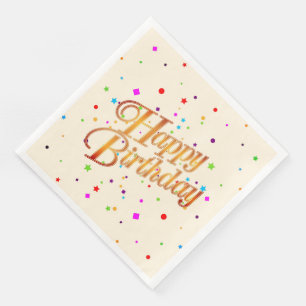 Serviette En Papier Unisex Générique Joyeux Anniversaire