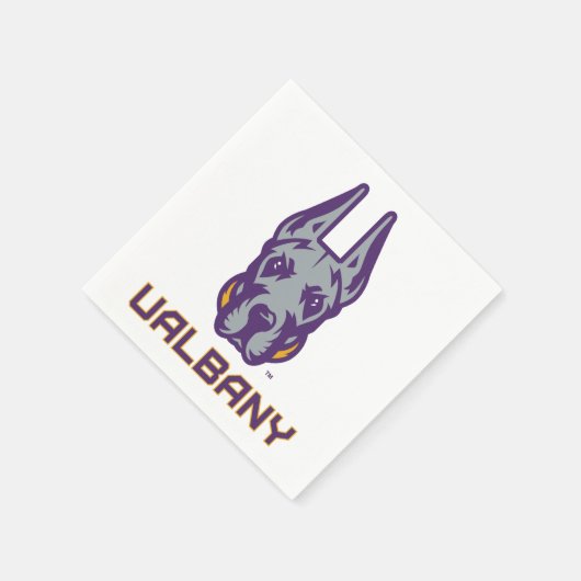 Serviette En Papier Université d'Albany Great Danes (Coin)