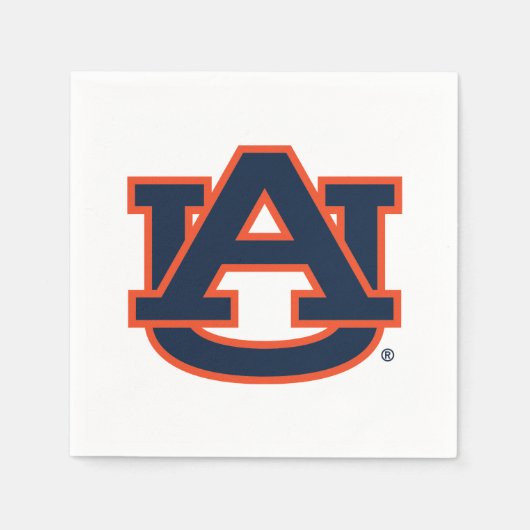 Serviette En Papier Université d'Auburn | Auburn UA Logo (Devant)