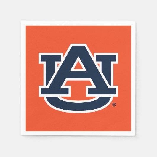 Serviette En Papier Université d'Auburn | Auburn UA Logo (Devant)