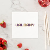 Serviette En Papier Université de Albany Wordmark (En situation)