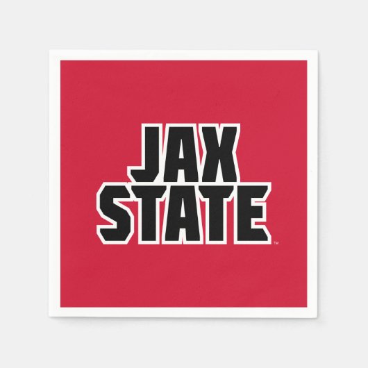 Serviette En Papier Université d'État de Jacksonville JAX STATE Texte (Devant)
