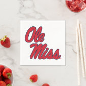 Serviette En Papier Université du Mississippi | Ole Miss Script (En situation)