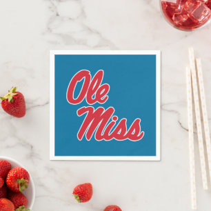 Serviette En Papier Université du Mississippi   Ole Miss Script