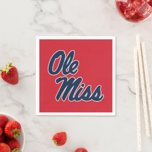 Serviette En Papier Université du Mississippi Ole Miss Script
