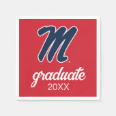 Serviette En Papier Université du Mississippi | Script M (Devant)