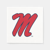 Serviette En Papier Université du Mississippi | Script M (Devant)
