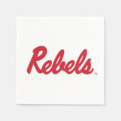 Serviette En Papier Université du Mississippi | Script Rebels (Devant)