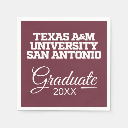 Serviette En Papier Université Texas A&M de San Antonio (Devant)