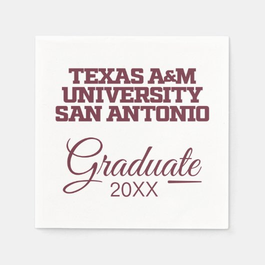 Serviette En Papier Université Texas A&M de San Antonio (Devant)