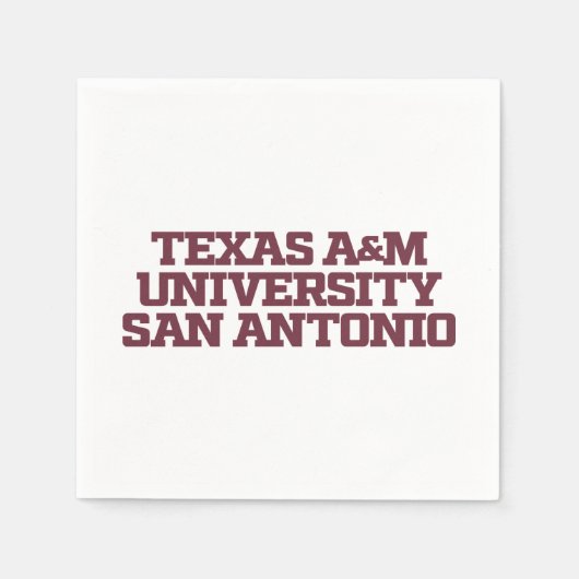 Serviette En Papier Université Texas A&M de San Antonio (Devant)