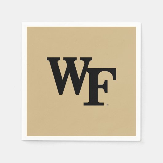 Serviette En Papier Université Wake Forest | WF (Devant)