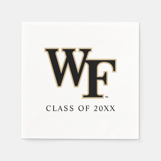 Serviette En Papier Université Wake Forest | WF (Devant)