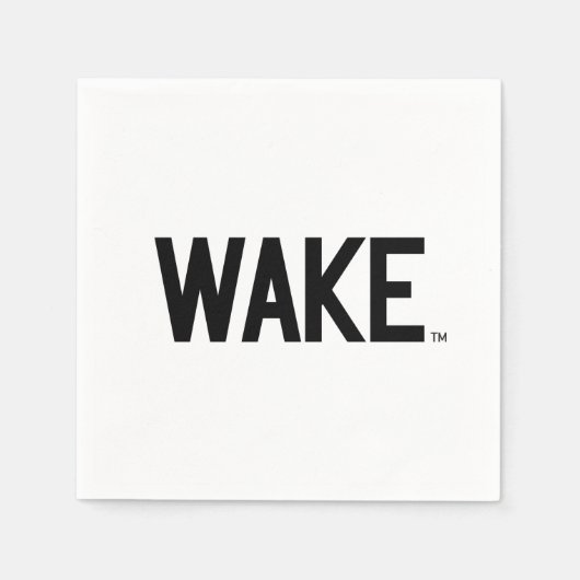 Serviette En Papier Université Wake Forest | Wordmark Wake (Devant)