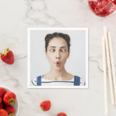 Serviette En Papier Upload Your Funny Face Photo Selfie (En situation)