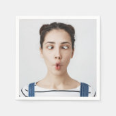 Serviette En Papier Upload Your Funny Face Photo Selfie (Devant)