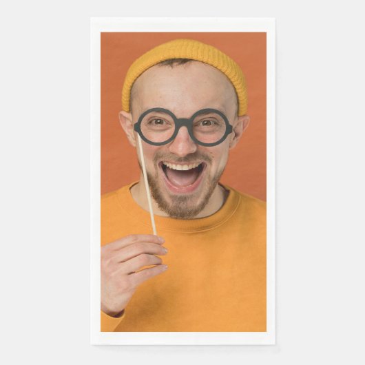 Serviette En Papier Upload Your Funny Photo Selfie Photo (Devant)