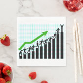 Serviette En Papier Upward Trend Graph Paper Napkins (En situation)