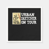Serviette En Papier Urban Sketcher Sketching Artists Drawing Painting (Devant)