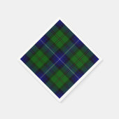 Serviette En Papier Urquhart tartan bleu vert plaid (Coin)