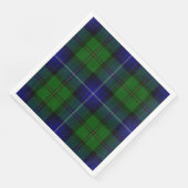 Serviette En Papier Urquhart tartan bleu vert plaid (Coin)