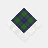 Serviette En Papier Urquhart tartan bleu vert plaid (Coin)
