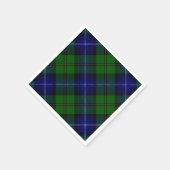 Serviette En Papier Urquhart tartan bleu vert plaid (Coin)