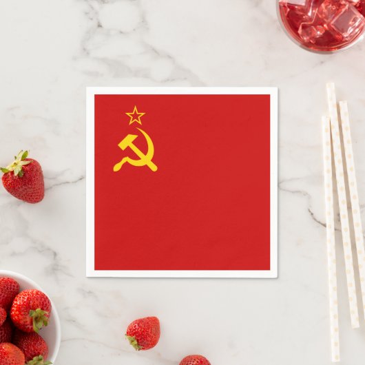Serviette En Papier URSS Union soviétique Faucille et marteau communis (En situation)