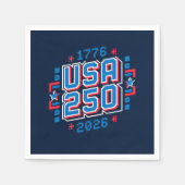 Serviette En Papier USA 250 - 1776 à 2026 Pixel Art (Devant)