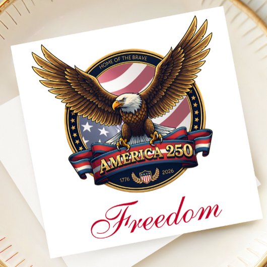 Serviette En Papier USA 250th Anniversary Party