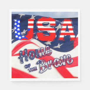 Serviette En Papier USA Accueil du Brave Flag