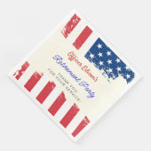 Serviette En Papier USA American Flag Military Retirement Party (Coin)